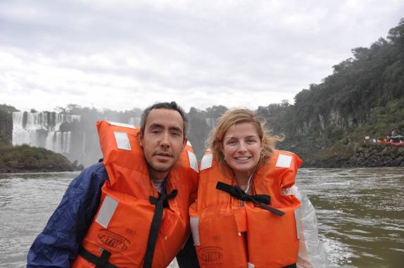 Próximos às cataratas durante o Macuco Safari, no P.N do Iguaçu (Foz do Iguaçu - PR)